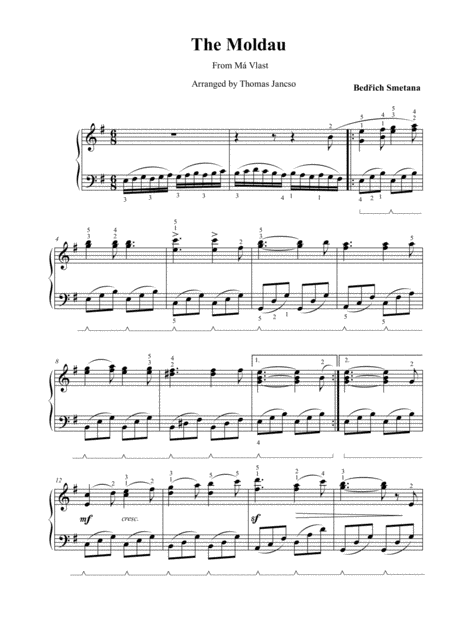 The Moldau Vltava Sheet Music