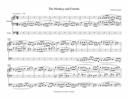 Free Sheet Music The Monkey And Friends
