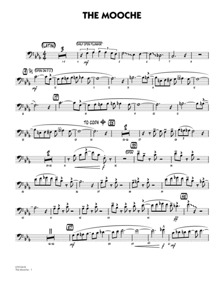 Free Sheet Music The Mooche Arr Mark Taylor Trombone 1