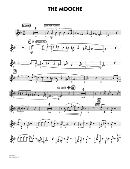 Free Sheet Music The Mooche Arr Mark Taylor Trumpet 2