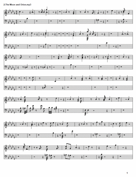 Free Sheet Music The Moon And Orion