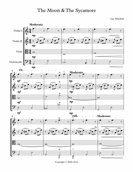 The Moon The Sycamore Sheet Music