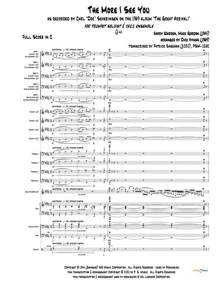 The More I See You Doc Severinsen Full Score Set Of Parts Sheet Music