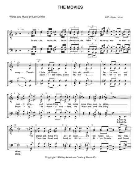 Free Sheet Music The Movies