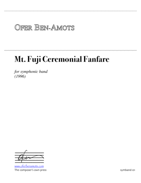 Free Sheet Music The Mt Fuji Fanfare