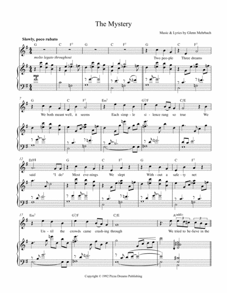 The Mystery Sheet Music