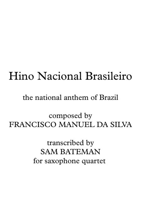 The National Anthem Of Brazil Sheet Music