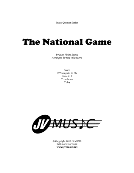 The National Game For Brass Quintet Sheet Music