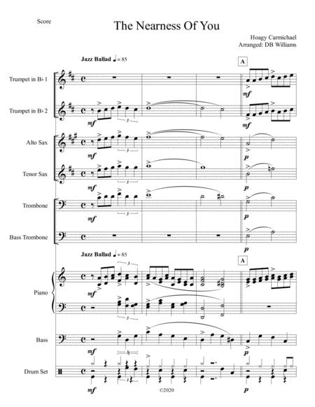 The Nearness Of You Jazz Combo Sheet Music