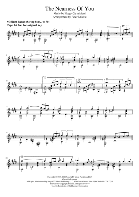 The Nearness Of You Sheet Music