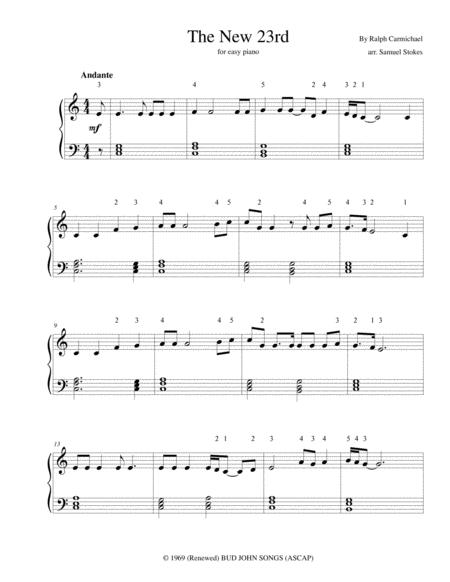 Free Sheet Music The New 23rd For Easy Piano
