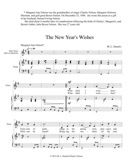 Free Sheet Music The New Years Wishes