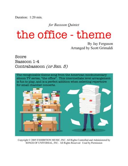 Free Sheet Music The Office Theme For Bassoon Quintet