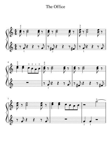 The Office Theme Song For Beginner Piano Sheet Music