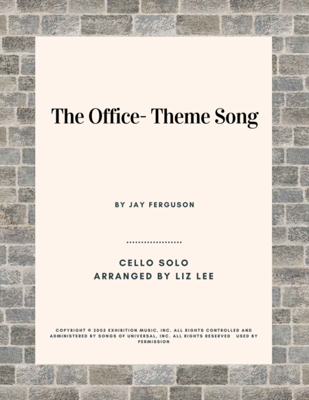 Free Sheet Music The Office Theme Song