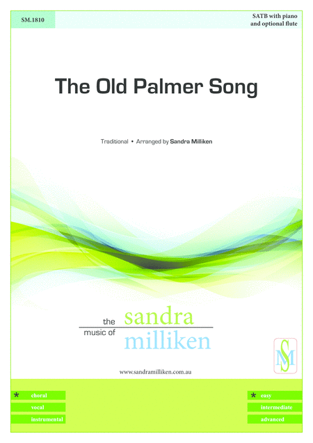Free Sheet Music The Old Palmer Song