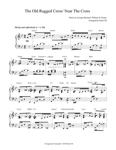 Free Sheet Music The Old Rugged Cross Near The Cross Hymn Arrangement For Advanced Solo Piano