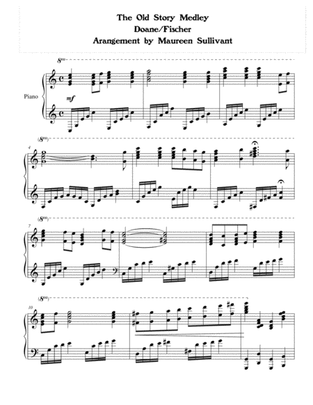 Free Sheet Music The Old Story Medley