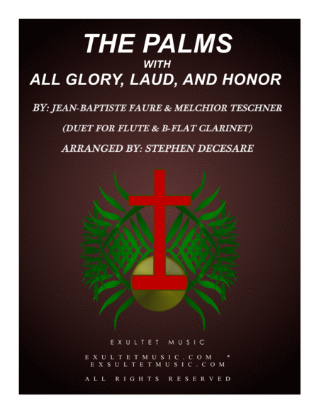 The Palms With All Glory Laud And Honor Duet For Flute Bb Clarinet Sheet Music