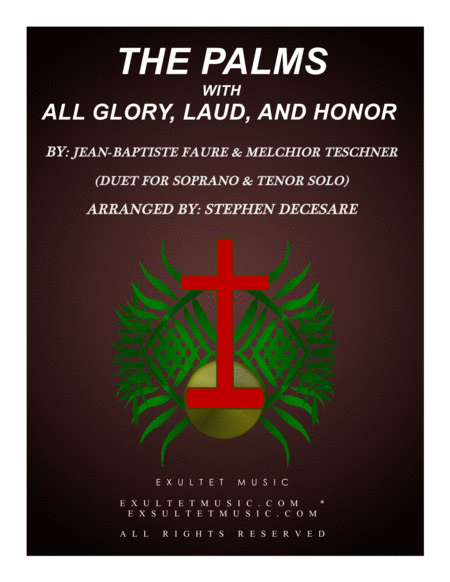 The Palms With All Glory Laud And Honor Duet For Soprano Tenor Solo Sheet Music