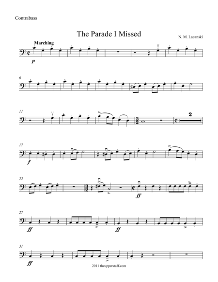 Free Sheet Music The Parade I Missed