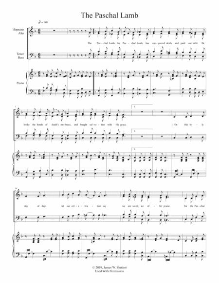 Free Sheet Music The Paschal Lamb