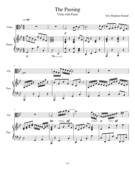 Free Sheet Music The Passing