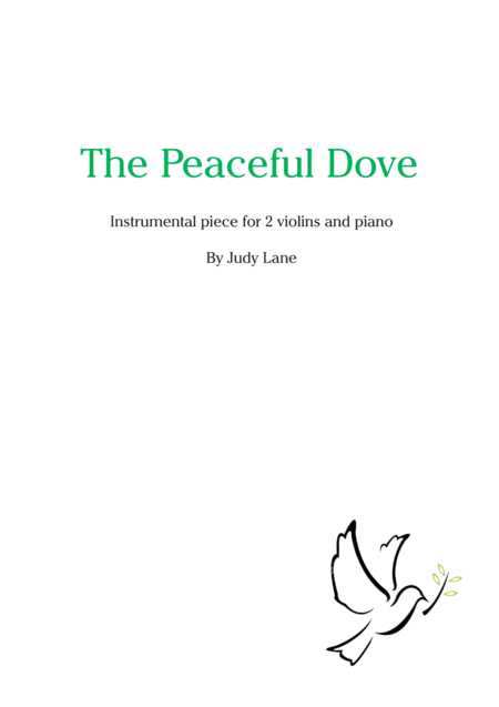 The Peaceful Dove For Piano And 2 Violins Or Flutes Sheet Music