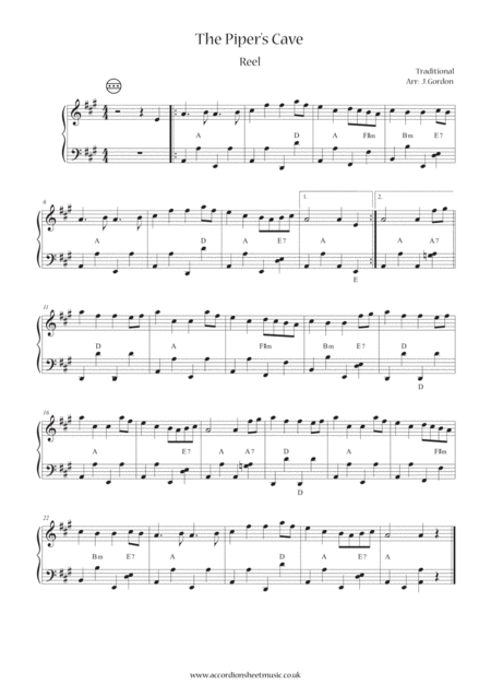 Free Sheet Music The Pipers Cave