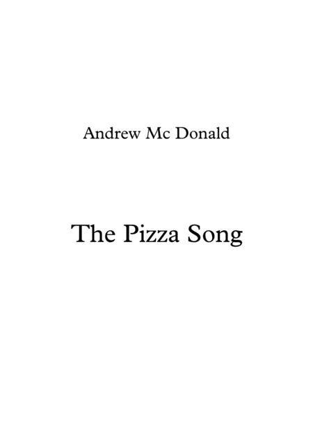 Free Sheet Music The Pizza Song