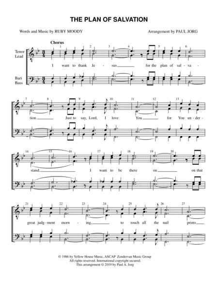 Free Sheet Music The Plan Of Salvation I Want To Thank Jesus