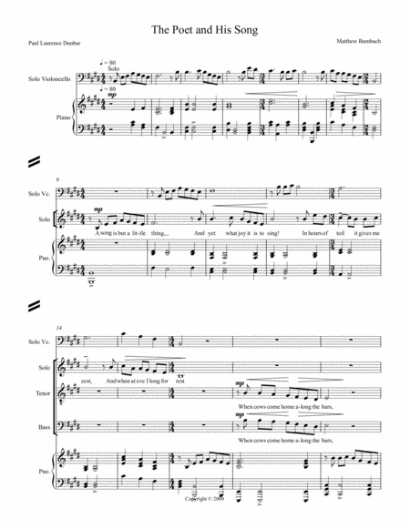Free Sheet Music The Poet And His Song