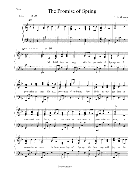 The Promise Of Spring For Piano Keyboard Sheet Music