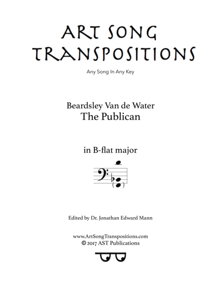 The Publican B Flat Major Bass Clef Sheet Music