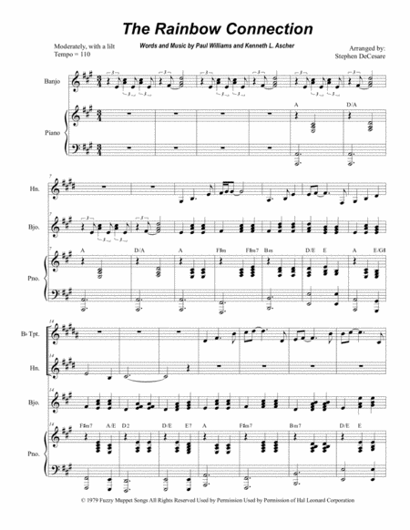 The Rainbow Connection Duet For Bb Trumpet And French Horn Sheet Music