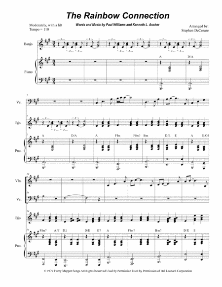 The Rainbow Connection Duet For Violin And Cello Sheet Music