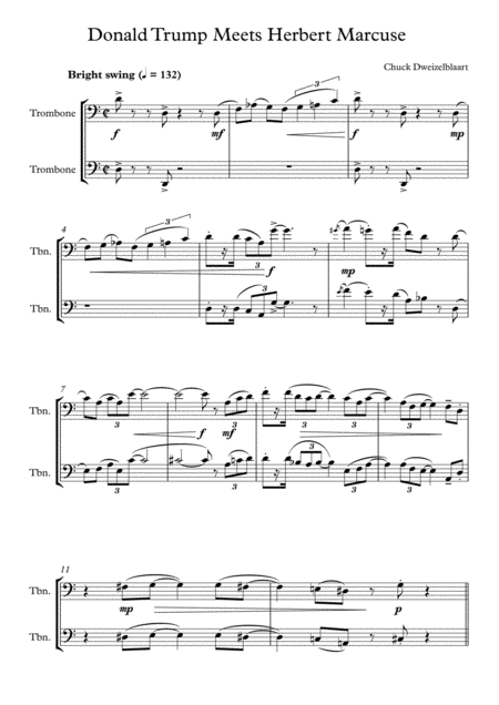 The Rave Trombone Duet Sheet Music