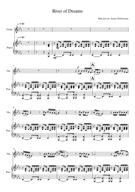 The River Of Dreams Violin Solo Sheet Music