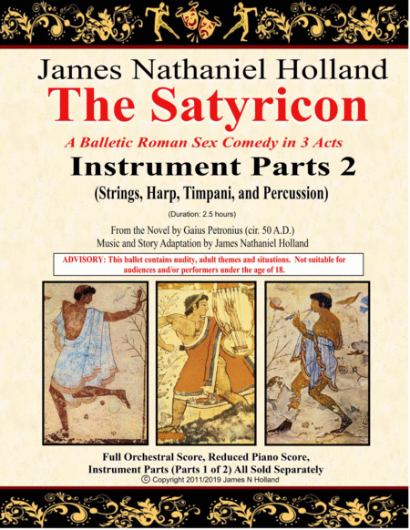 The Satyricon A Balletic Roman Sex Comedy In 3 Acts Individual Parts 2 Strings Harp Timpani Percussion Sheet Music