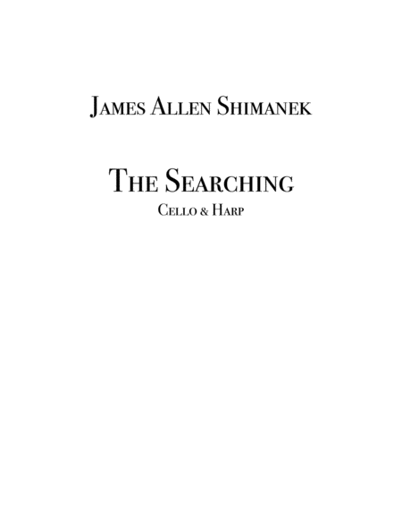 Free Sheet Music The Searching