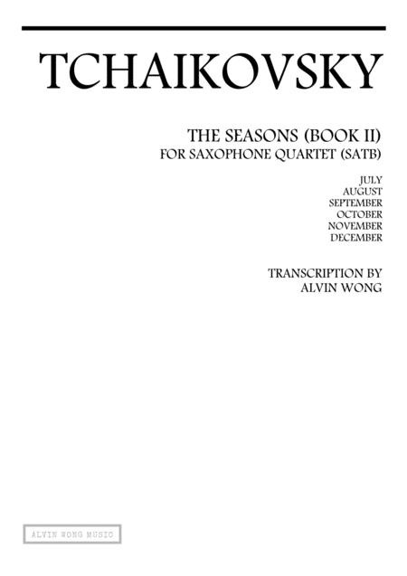 Free Sheet Music The Seasons Book 2 Vii Xii Saxophone Quartet