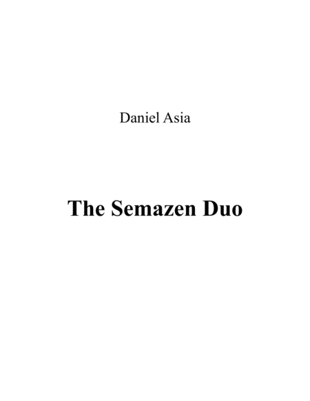 The Semazen Duo Sheet Music