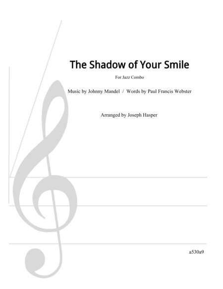 The Shadow Of Your Smile Basic Jazz Combo Sheet Music