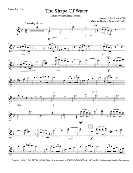 The Shape Of Water Sheet Music