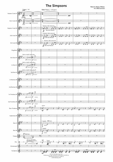 The Simpsons Brass Band Sheet Music