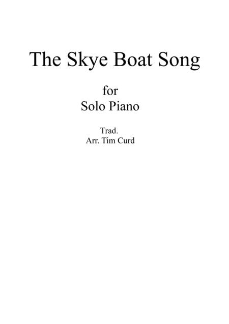 Free Sheet Music The Skye Boat Song For Piano