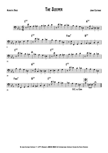 The Sleeper Acoustic Bass Sheet Music