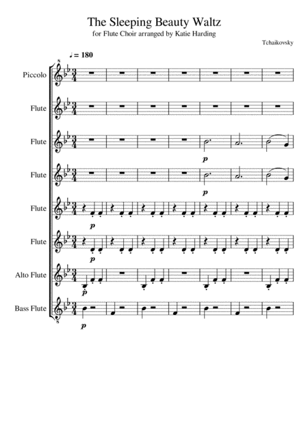 Free Sheet Music The Sleeping Beauty Waltz