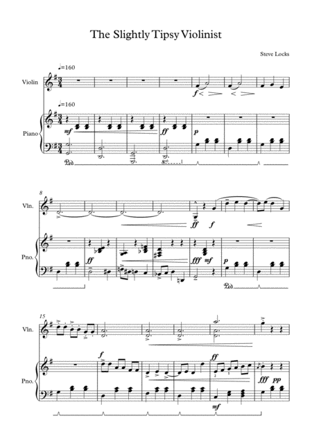 The Slightly Tipsy Violinist Sheet Music