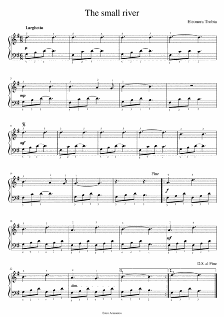 Free Sheet Music The Small River